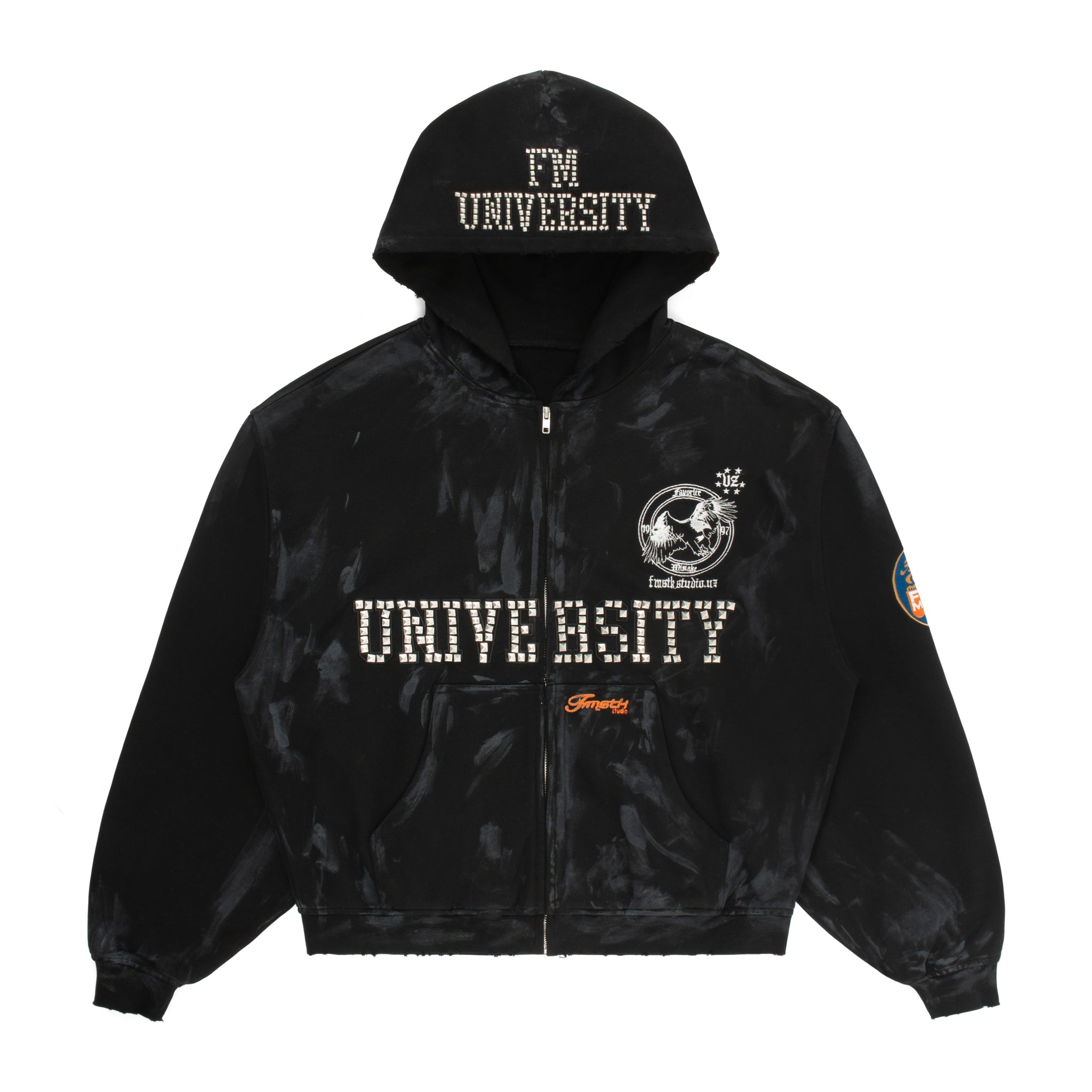 FM UNIVERSITY STUDDED HOODIE