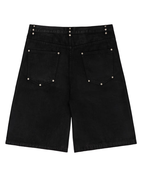 WAXED DENIM HARDWARE SHORTS